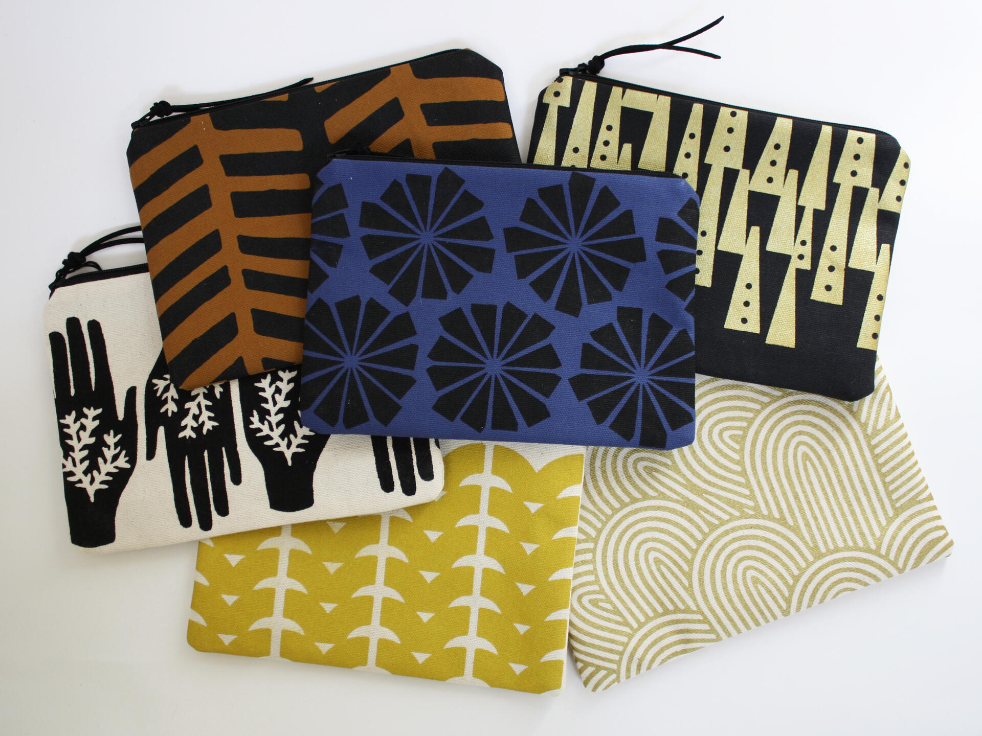 Screenprinted pouches Screenprinted pouches